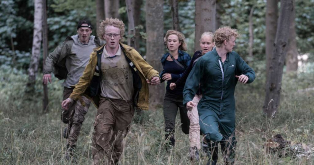 Ramsus running in the woods, The Rain Netflix: Season 3 premiere now available.